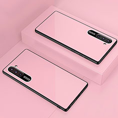 Custodia Silicone Specchio Laterale Cover M01 per Samsung Galaxy Note 10 5G Oro Rosa