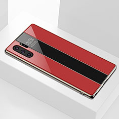 Custodia Silicone Specchio Laterale Cover M01 per Samsung Galaxy Note 10 Plus 5G Rosso