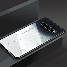 Custodia Silicone Specchio Laterale Cover M01 per Samsung Galaxy S10 5G SM-G977B Grigio