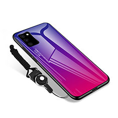 Custodia Silicone Specchio Laterale Cover M01 per Samsung Galaxy S20 Lite 5G Rosa Caldo