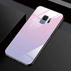 Custodia Silicone Specchio Laterale Cover M01 per Samsung Galaxy S9 Rosa
