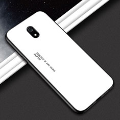 Custodia Silicone Specchio Laterale Cover M01 per Xiaomi Redmi 8A Bianco