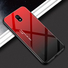 Custodia Silicone Specchio Laterale Cover M01 per Xiaomi Redmi 8A Rosso