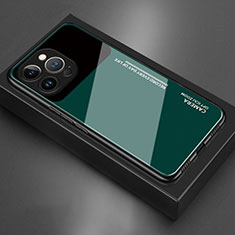 Custodia Silicone Specchio Laterale Cover M02 per Apple iPhone 13 Pro Max Verde