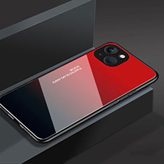 Custodia Silicone Specchio Laterale Cover M02 per Apple iPhone 13 Rosso