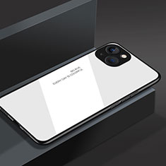 Custodia Silicone Specchio Laterale Cover M02 per Apple iPhone 15 Bianco