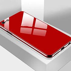 Custodia Silicone Specchio Laterale Cover M02 per Apple iPhone 6S Plus Rosso