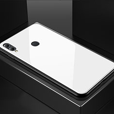 Custodia Silicone Specchio Laterale Cover M02 per Huawei Honor V10 Lite Bianco