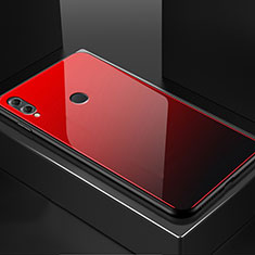 Custodia Silicone Specchio Laterale Cover M02 per Huawei Honor V10 Lite Rosso
