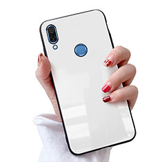 Custodia Silicone Specchio Laterale Cover M02 per Huawei Nova 3e Bianco