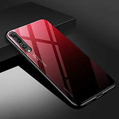 Custodia Silicone Specchio Laterale Cover M02 per Huawei P20 Pro Rosso