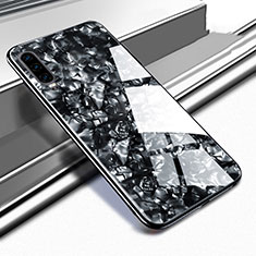 Custodia Silicone Specchio Laterale Cover M02 per Huawei P30 Nero