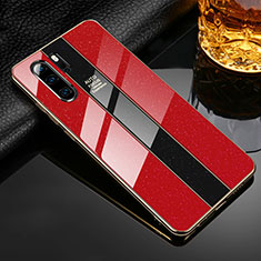 Custodia Silicone Specchio Laterale Cover M02 per Huawei P30 Pro New Edition Rosso