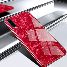 Custodia Silicone Specchio Laterale Cover M02 per Huawei P30 Rosso