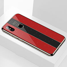 Custodia Silicone Specchio Laterale Cover M02 per Xiaomi Mi 6X Rosso