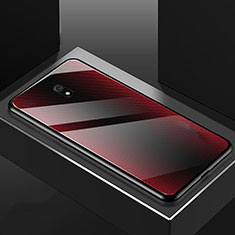 Custodia Silicone Specchio Laterale Cover M02 per Xiaomi Redmi 8A Rosso