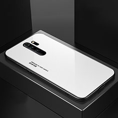 Custodia Silicone Specchio Laterale Cover M02 per Xiaomi Redmi Note 8 Pro Bianco