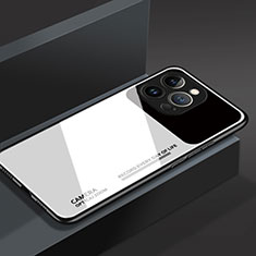 Custodia Silicone Specchio Laterale Cover M03 per Apple iPhone 13 Pro Bianco