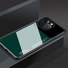 Custodia Silicone Specchio Laterale Cover M03 per Apple iPhone 13 Pro Verde