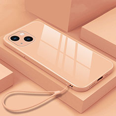 Custodia Silicone Specchio Laterale Cover M03 per Apple iPhone 13 Rosa