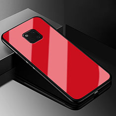 Custodia Silicone Specchio Laterale Cover M03 per Huawei Mate 20 Pro Rosso
