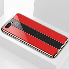 Custodia Silicone Specchio Laterale Cover M03 per Oppo AX5 Rosso