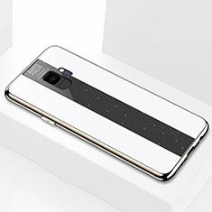 Custodia Silicone Specchio Laterale Cover M03 per Samsung Galaxy S9 Bianco