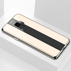 Custodia Silicone Specchio Laterale Cover M03 per Samsung Galaxy S9 Oro