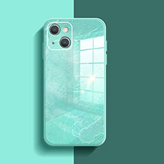 Custodia Silicone Specchio Laterale Cover M05 per Apple iPhone 13 Mini Verde