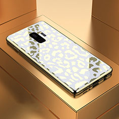 Custodia Silicone Specchio Laterale Cover M05 per Samsung Galaxy S9 Argento