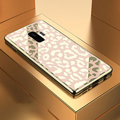 Custodia Silicone Specchio Laterale Cover M05 per Samsung Galaxy S9 Oro