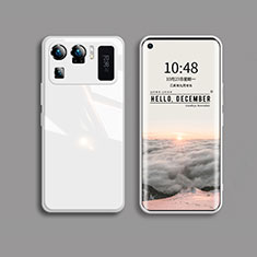 Custodia Silicone Specchio Laterale Cover M05 per Xiaomi Mi 11 Ultra 5G Bianco