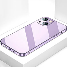 Custodia Silicone Specchio Laterale Cover M09 per Apple iPhone 13 Mini Viola