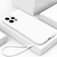 Custodia Silicone Specchio Laterale Cover M09 per Apple iPhone 13 Pro Bianco