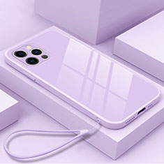 Custodia Silicone Specchio Laterale Cover M09 per Apple iPhone 13 Pro Viola