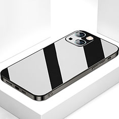 Custodia Silicone Specchio Laterale Cover M09 per Apple iPhone 14 Nero