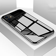 Custodia Silicone Specchio Laterale Cover per Apple iPhone 11 Nero