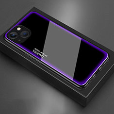 Custodia Silicone Specchio Laterale Cover per Apple iPhone 13 Mini Viola