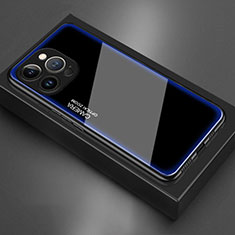 Custodia Silicone Specchio Laterale Cover per Apple iPhone 13 Pro Blu