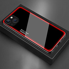 Custodia Silicone Specchio Laterale Cover per Apple iPhone 13 Rosso