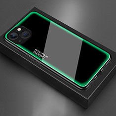 Custodia Silicone Specchio Laterale Cover per Apple iPhone 13 Verde