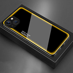 Custodia Silicone Specchio Laterale Cover per Apple iPhone 15 Plus Giallo