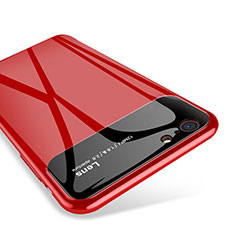 Custodia Silicone Specchio Laterale Cover per Apple iPhone 6S Plus Rosso