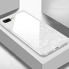 Custodia Silicone Specchio Laterale Cover per Apple iPhone 7 Plus Bianco