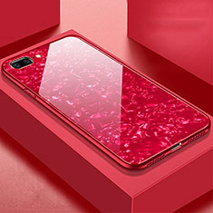 Custodia Silicone Specchio Laterale Cover per Apple iPhone 7 Plus Rosso