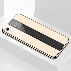 Custodia Silicone Specchio Laterale Cover per Apple iPhone XR Oro
