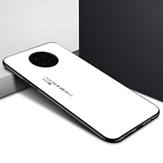 Custodia Silicone Specchio Laterale Cover per Huawei Enjoy 20 Plus 5G Bianco