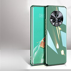 Custodia Silicone Specchio Laterale Cover per Huawei Honor Magic5 5G Verde
