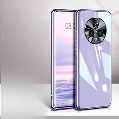 Custodia Silicone Specchio Laterale Cover per Huawei Honor Magic5 5G Viola