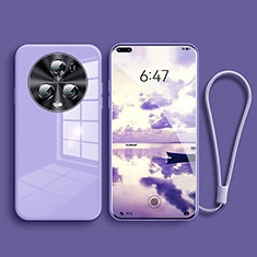Custodia Silicone Specchio Laterale Cover per Huawei Honor Magic5 Pro 5G Viola